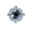 6 Pack | 2inch Silver Metal Clear Crystal Rhinestone Napkin Rings, Diamond Napkin Holders#whtbkgd