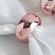 4 Pack Rose Gold/Blush Acrylic Napkin Rings#whtbkgd