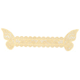 12 Pack | Champagne Shimmery Laser Cut Butterfly Paper Chair Sash Bows