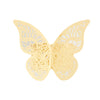 12 Pack | Champagne Shimmery Laser Cut Butterfly Paper Chair Sash Bows#whtbkgd
