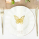 12 Pack | Metallic Gold Foil Laser Cut Butterfly Paper Napkin Rings, Chair Sash Bows