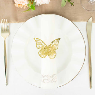 Create a Magical Atmosphere with Metallic Gold Foil Butterfly Paper Napkin Rings