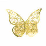 12 Pack | Metallic Gold Foil Laser Cut Butterfly Paper Napkin Rings, Chair Sash Bows#whtbkgd
