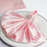 Blush Seamless Satin Cloth Dinner Napkins - Add Elegance to Your Table