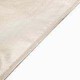 5 Pack | Beige Seamless Satin Cloth Dinner Napkins, Wrinkle Resistant