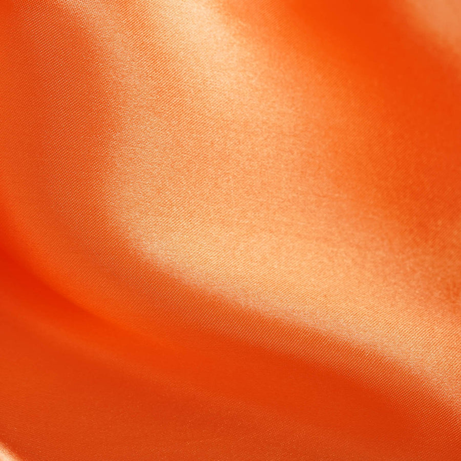 5 Pack | Orange Seamless Satin Cloth Dinner Napkins, Wrinkle Resistant#whtbkgd