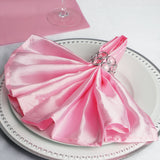 Add a Touch of Elegance with Pink Seamless Satin Cloth Dinner Napkins