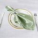 5 Pack | Sage Green Seamless Satin Cloth Dinner Napkins, Wrinkle Resistant