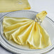 5 Pack | Yellow Seamless Satin Cloth Dinner Napkins, Wrinkle Resistant