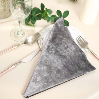Elevate Your Event Decor with Charcoal Gray Velvet