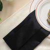 5 Pack | Black Premium Sheen Finish Velvet Cloth Dinner Napkins