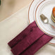 5 Pack | Eggplant Premium Sheen Finish Velvet Cloth Dinner Napkins | 20inch x 20inch
