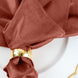 5 Pack Terracotta (Rust) Premium Sheen Finish Velvet Cloth Dinner Napkins