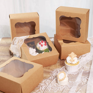 Natural Brown Paper Bakery Cake Pie Or Cupcake Boxes