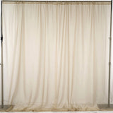 Natural Fire Retardant Sheer Organza Premium Curtain Panel Backdrops With Rod Pockets - 10ft#whtbkgd