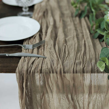 10ft Natural Gauze Cheesecloth Boho Table Runner