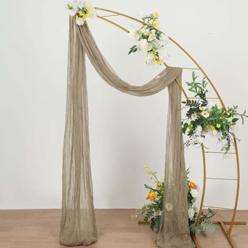 20ft Natural Gauze Cheesecloth Fabric Wedding Arch Drapery, Window Scarf Valance, Boho Decor Arbor Curtain Panel