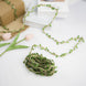32FT Natural Jute Twine With Green Leaves, Burlap Leaf Ribbon For DIY Craft Party Wedding Home Decor