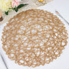 6 Pack | 15inch Natural Paper Fiber Woven Placemats, Round Table Mats
