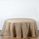 90" Natural Round Burlap Rustic Tablecloth | Jute Linen Table Decor
