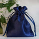 12 Pack | 3inches Navy Blue Satin Drawstring Wedding Party Favor Gift Bags