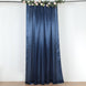 8ftx10ft Navy Blue Satin Formal Event Backdrop Drape, Window Curtain Panel