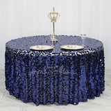 Navy Blue Sequin Tablecloth for Stunning Event Decor