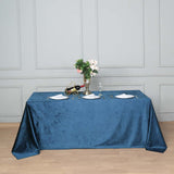 Elevate Your Event Decor with the Navy Blue Velvet Tablecloth