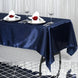 60x102 Navy Blue Satin Rectangular Tablecloth