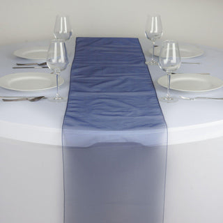 Create Unforgettable Memories with the Royal Blue Sheer Organza Table Runners