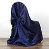 Navy Blue Universal Satin Chair Cover