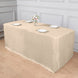 6ft Nude Fitted Polyester Rectangular Table Cover
