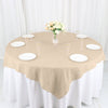 54inch Nude Polyester Square Table Overlay