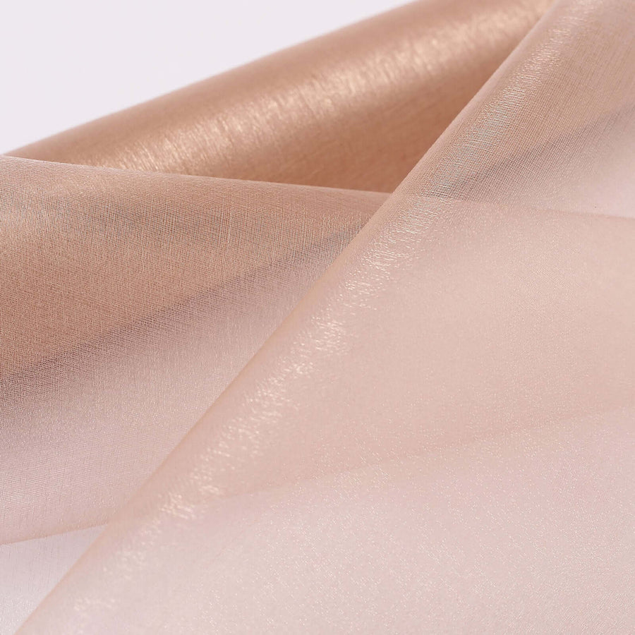 12inch x 10yards | Nude Sheer Chiffon Fabric Bolt, DIY Voile Drapery Fabric