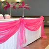 PINK Crystal Sheer Organza Wedding Party Dress Fabric Bolt - 54