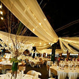 GOLD Crystal Sheer Organza Wedding Party Dress Fabric Bolt - 54