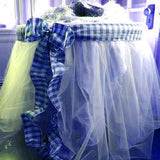 SERENITY BLUE Crystal Sheer Organza Wedding Party Dress Fabric Bolt - 54