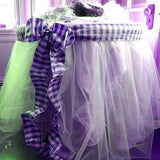 PURPLE Crystal Sheer Organza Wedding Party Dress Fabric Bolt - 54