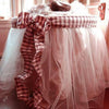RED Crystal Sheer Organza Wedding Party Dress Fabric Bolt - 54