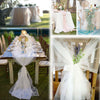 IVORY Crystal Sheer Organza Wedding Party Dress Fabric Bolt - 54