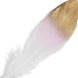 30 Pack - Metallic Gold Tip Dual Tone Real Goose Feathers - Craft Feathers for Party Decoration - Blush - White#whtbkgd