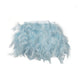39" Dusty Blue Real Turkey Feather Fringe Trims With Satin Ribbon Tape#whtbkgd