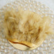 39" Gold Real Turkey Feather Fringe Trims With Satin Ribbon Tape