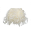 39" Ivory Real Turkey Feather Fringe Trims With Satin Ribbon Tape#whtbkgd
