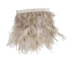 39" Natural Real Turkey Feather Fringe Trims With Satin Ribbon Tape #whtbkgd