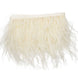 39" Ivory Real Ostrich Feather Fringe Trims With Satin Ribbon Tape #whtbkgd
