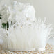 39" White Real Ostrich Feather Fringe Trims With Satin Ribbon Tape