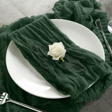 5 Pack | Olive Green Gauze Cheesecloth Boho Dinner Napkins | 24x19Inch