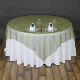 Elevate Your Table Decor with the Olive Green Organza Square Table Overlay