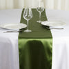 12"x108" Olive Green Satin Table Runner#whtbkgd